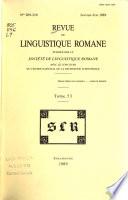 Revue de linguistique romane