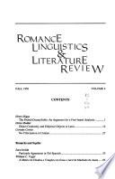 Romance Linguistics & Literature Review