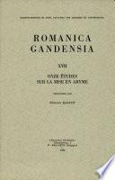 Romanica Gandensia Xvii