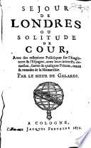 Sejour de Londres ou Solitude de cour