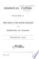 Sessional Papers of the Parliament of the Dominion of Canada
