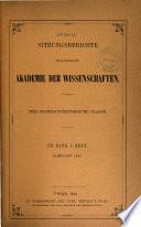 Sitzungsberichte der Philosophisch-Historischen Classe der Kaiserlichen Akademie der Wissenschaften