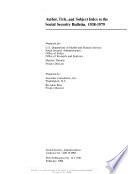 Social Security Bulletin