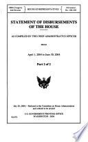 Statement of Disbursements of the House