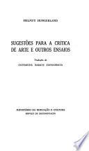 Sugestões para a crítica de arte e outros ensaios