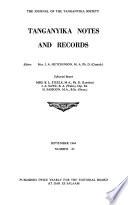 Tanzania Notes and Records