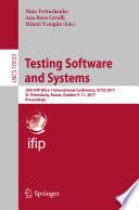 Testing Software and Systems