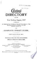The Cleveland Directory Co.'s Cleveland (Cuyahoga County, Ohio) City Directory