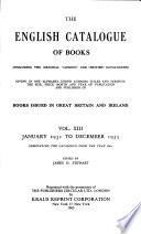The English Catalogue of Books ...