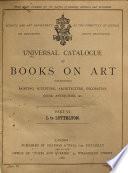 The First Proofs of the Universal Catalogue of Books on Art