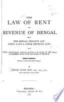 The Law of Rent and Revenue of Bengal