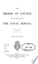 The Orders in Council for the Regulation of the Naval Service