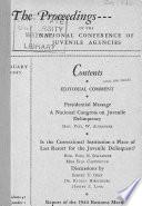 The Proceedings of the National Conference of Juvenile Agencies