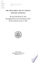 The Proclaimed List of Certain Blocked Nationals