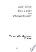 Topics in PDEs̕ and Differential Geometry