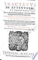 Tractatus de Attentatis et Innovatis lite