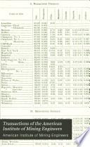 Transactions of the American Institute of Mining Engineers
