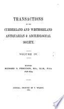 Transactions of the Cumberland & Westmorland Antiquarian & Archeological Society