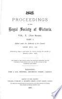 Transactions of the Royal Society of Victoria