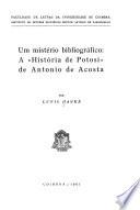 Un mistério bibliográfico: a História de Potosi de Antonio de Acosta