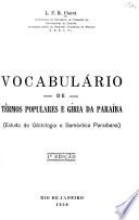 Vocabulario de têrmos populares e gíria da Paraíba